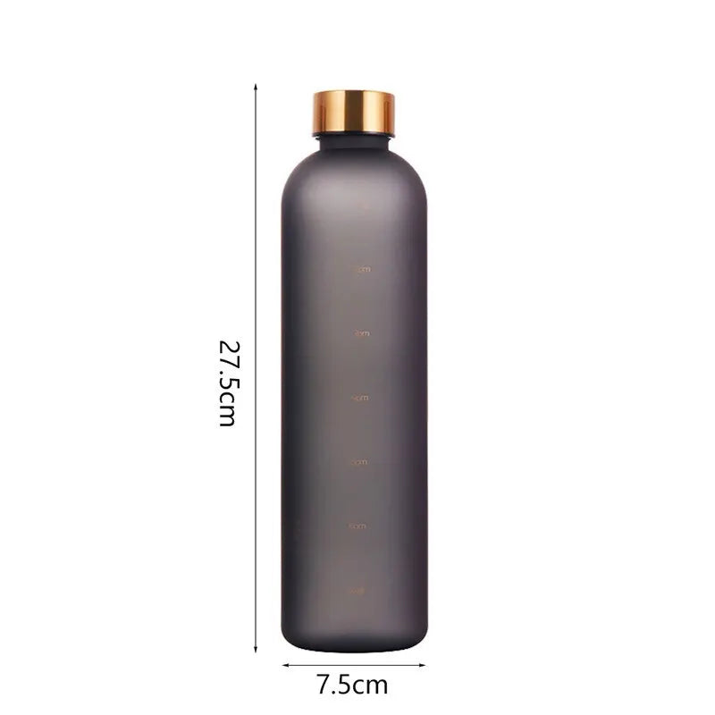Motivational Frosted Water Bottle – 32oz Leakproof BPA Free for Fitness Gym