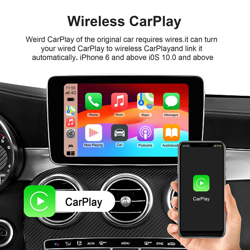 Wireless Carplay AI Box – Android 13 Multimedia Adapter for Peugeot Vehicles