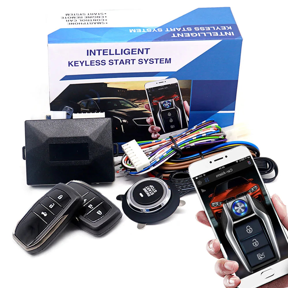 Universal Car Alarm System – Push Button Remote Start for Vehicle Security