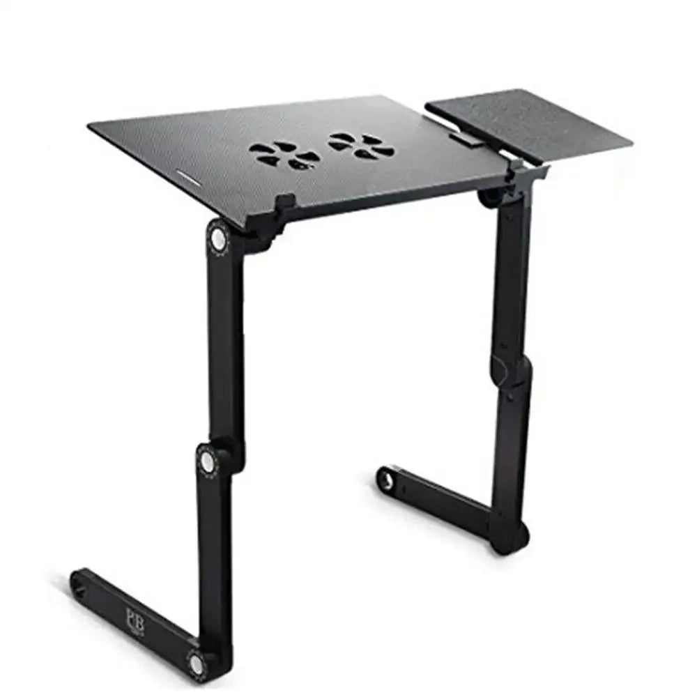 Aluminum Laptop Cooling Stand – Foldable Notebook Tray for Bed Office Desk