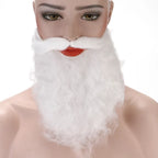 Faux White Santa Beard – Plush Costume Accessory for Kids and Adults