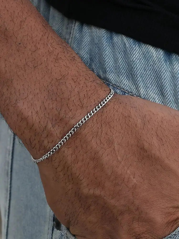 Gold Stainless Steel Cuban Chain Bracelet – Unisex Hip Hop Jewelry