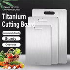 Titanium Cutting Board – Double Thick Metal Surface for Kitchen and Camping