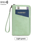 RFID Leather Passport Wallet – Anti-Theft Card Holder for Travel