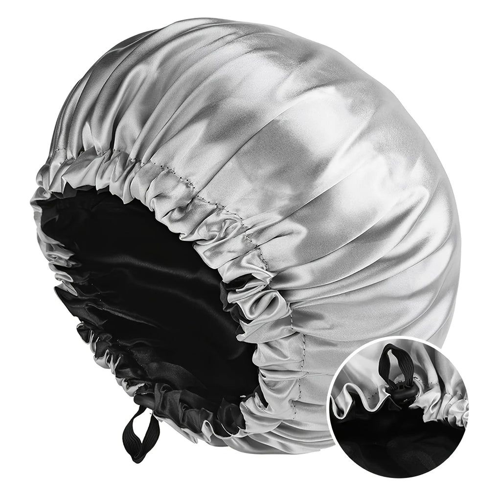 Silk Sleep Bonnet – Adjustable Double Layered Cap for Hair Protection