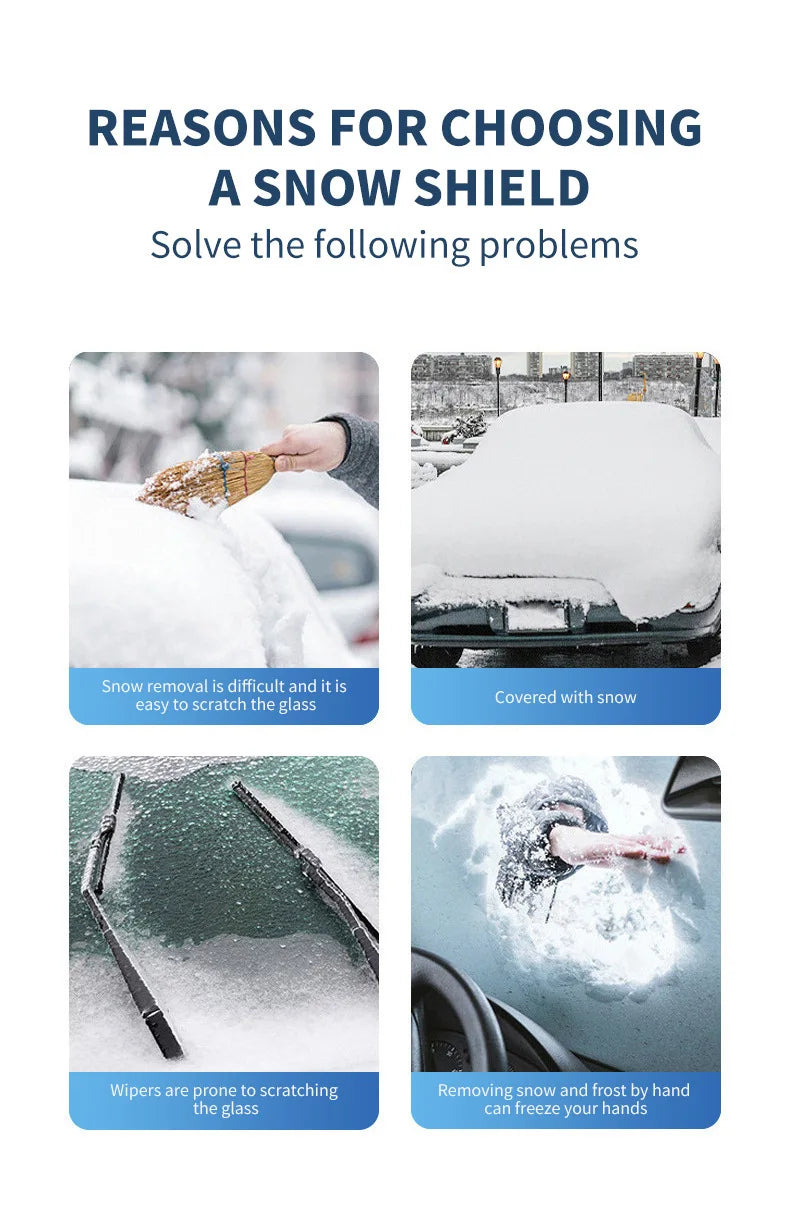 Waterproof Windshield Sunshade – Protective Cover for Winter Snow and Sun