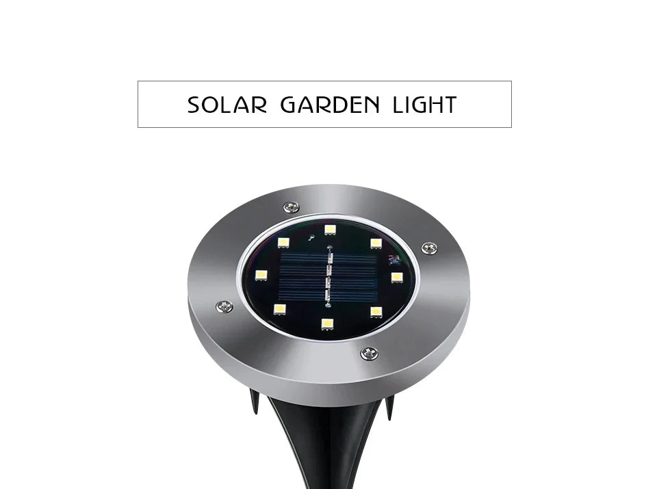 Solar LED Disk Lights – Waterproof Outdoor Landscape Path Lighting for Garden