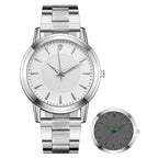 Stainless Steel Couple Watch – Silver Mesh Quartz for Fashion Accessories