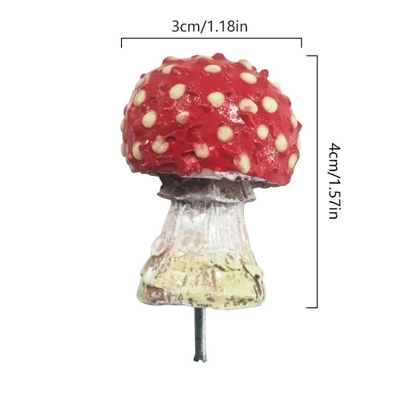 Glow In The Dark Mushroom Figurines – Resin Miniatures for Fairy Gardens