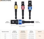 Flexible Drill Bit Extension Set – 105° Right Angle Adapter for Power Tools