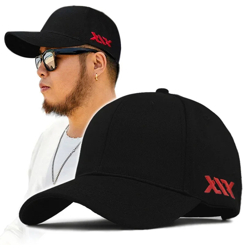 Oversized Cotton Baseball Cap – Adjustable Large Fit for Men and Women