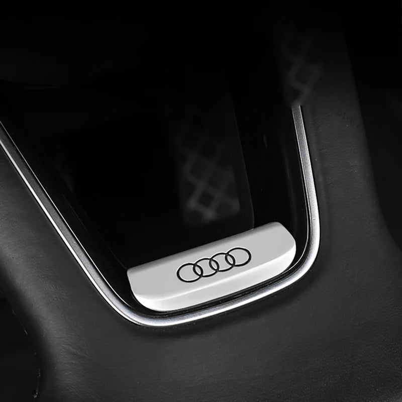 Aluminum S-Line Steering Wheel Emblem – Decorative Car Interior Accessory