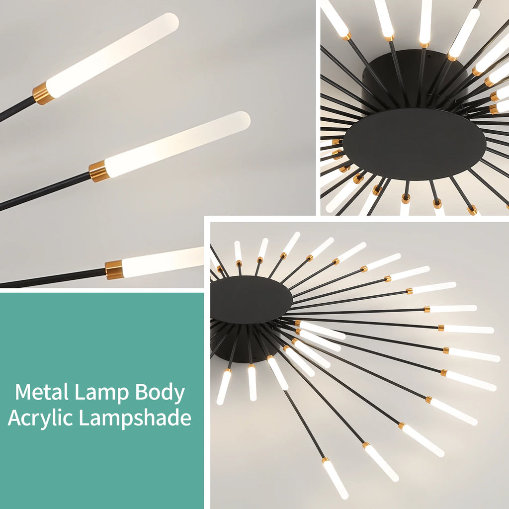 Modern Fireworks LED Ceiling Lamp – Decorative Chandelier for Living Room