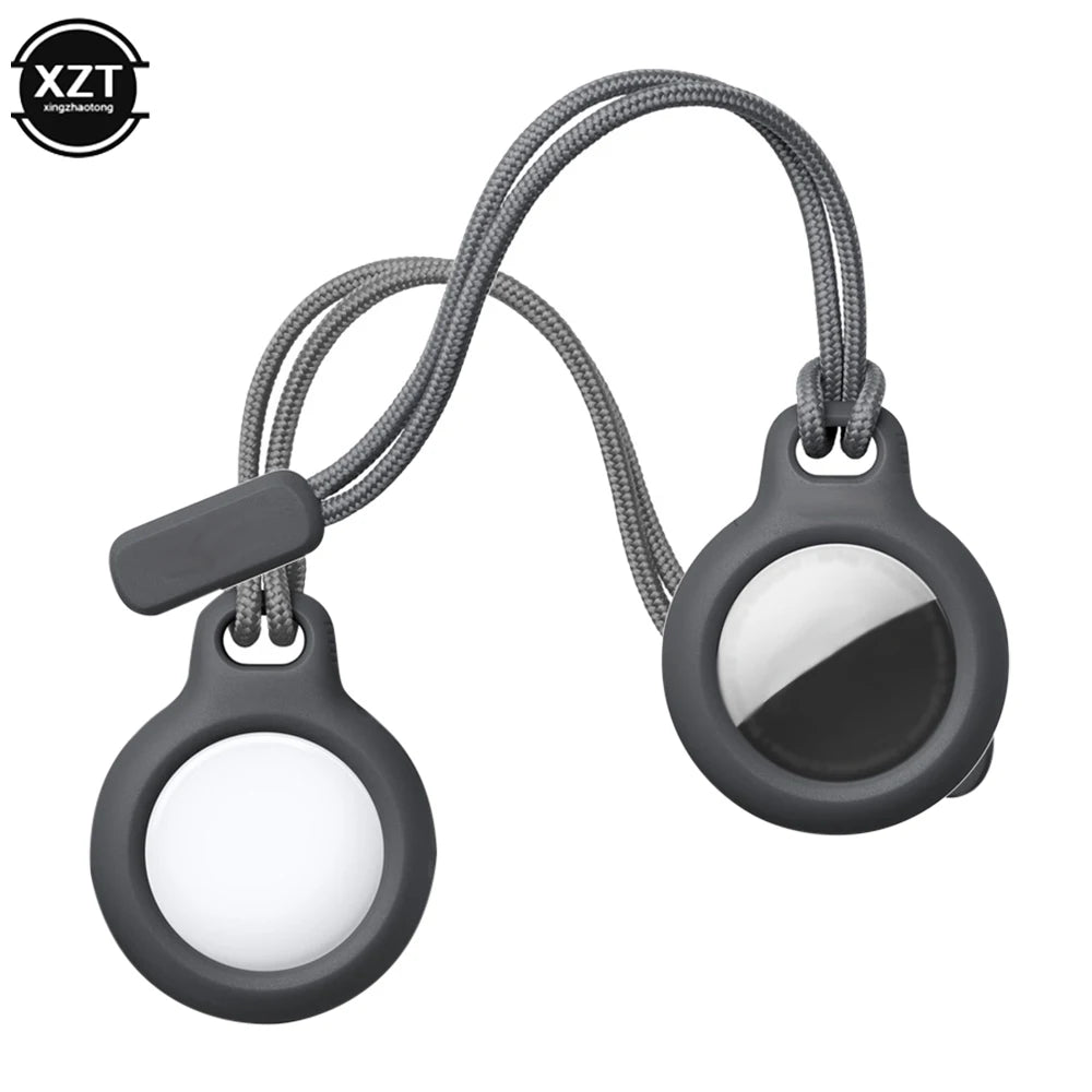 Protective Bumper Case with Strap for Airtag Tracker Keychain