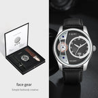 Minimalist Quartz Watch – Luxury Double Strap Set for Business Gift