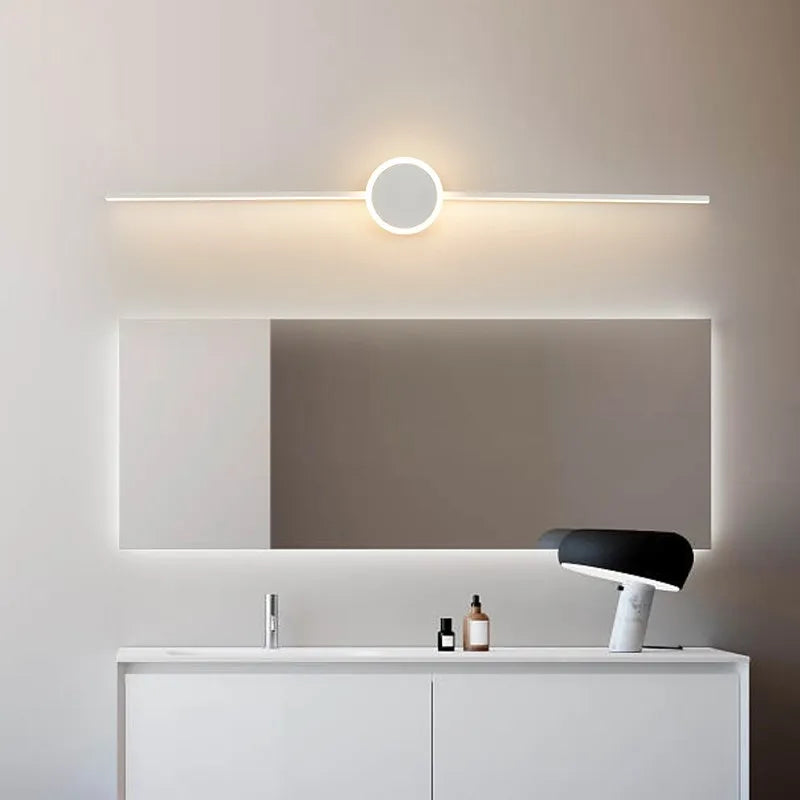 Modern LED Wall Sconce – Minimalist Mirror Lighting for Bathroom and Bedroom