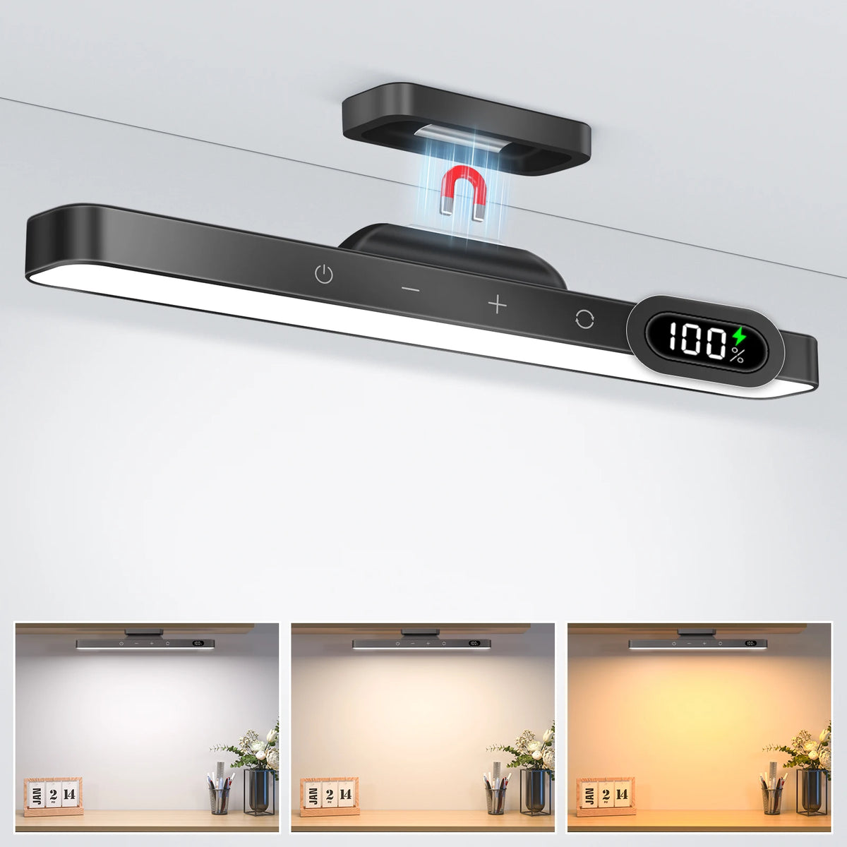 Dimmable LED Night Light – Rechargeable Magnetic Lamp for Closet and Cabinet