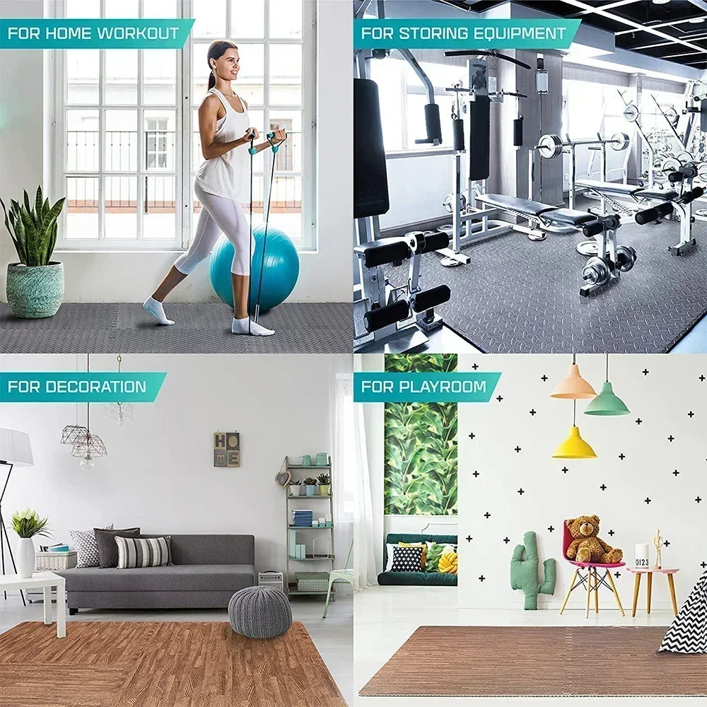 Interlocking EVA Foam Floor Tiles – Non-Slip Exercise Mats for Home Gym