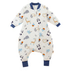 Cotton Split-Leg Sleeping Bag – 2.5Tog Quilted Kids Wearable Blanket for Sleep