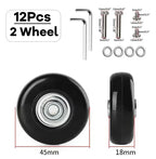 Luggage Replacement Wheels – Silent Repair Kit for Travel Suitcase