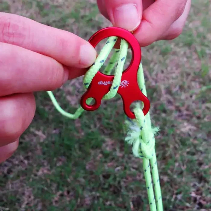 Aluminium Tent Rope Tensioner – 3-Hole Wind Cord Buckle for Camping Gear
