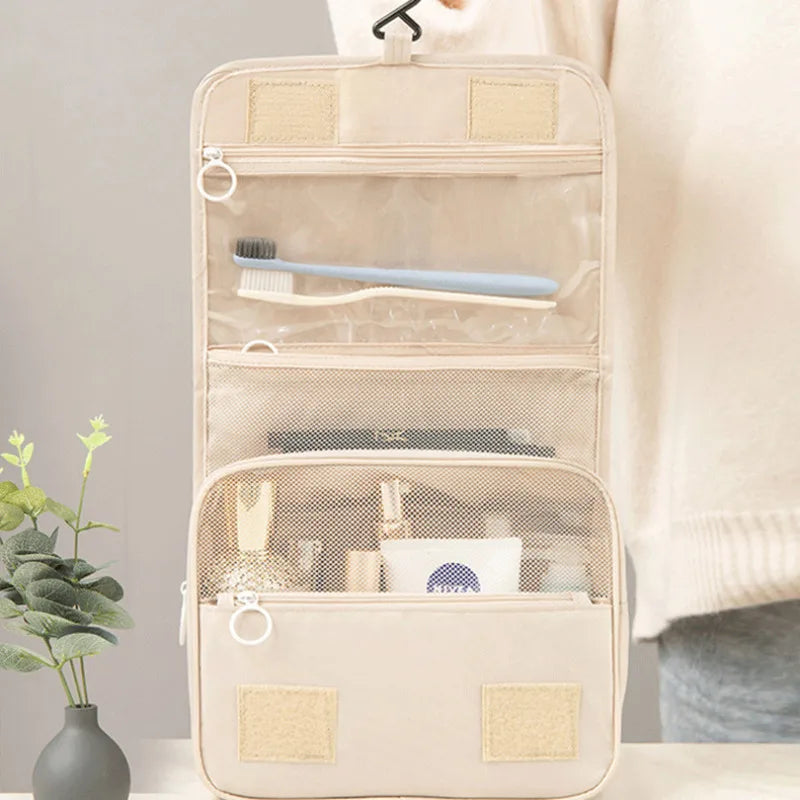 Waterproof Cosmetic Travel Bag – Hanging Toiletry Organizer for Women