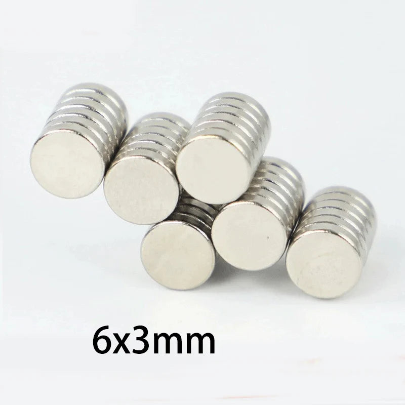 Small Round Disc Magnets – 6mm x 3mm Neodymium Magnets for DIY and Industrial