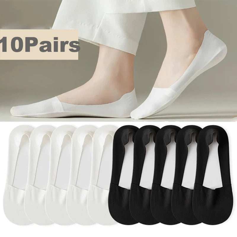 Cotton Invisible Low Cut Socks – Breathable Non-slip Liners for Casual Wear