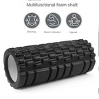 33cm Foam Yoga Massage Roller – Textured Grid Muscle Recovery for Gym Training