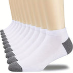 Color Block Boat Socks – Breathable Low Cut Ankle Socks for Men