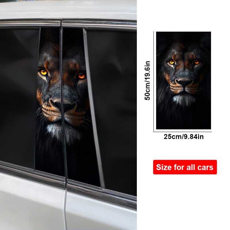 Lion Vinyl Car Decals – Waterproof B-Pillar Styling for Automotive Tuning
