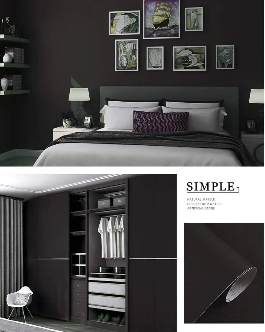Matte White Vinyl Wallpaper – Waterproof Self-Adhesive Film for Home Decor