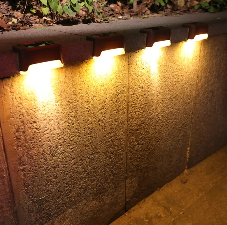 Warm White Solar LED Step Light – Waterproof Outdoor Lamp for Garden Patio