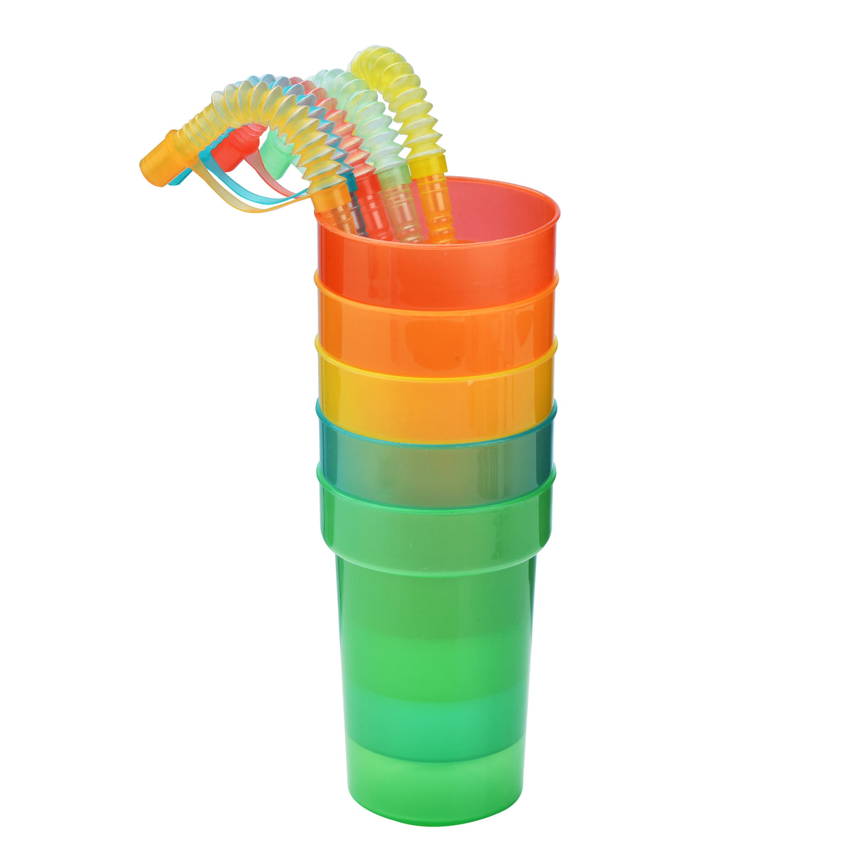 Neon Sipper Cups – Reusable Spill-Proof Drinking Mugs for Party and Travel