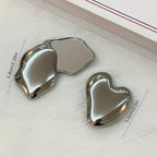Heart Shape Rotating Mirror – Portable Cosmetic Vanity Tool for Students