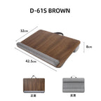 Portable Wooden Laptop Bed Desk – 15 Inch Lap Tray with Cushion for Study