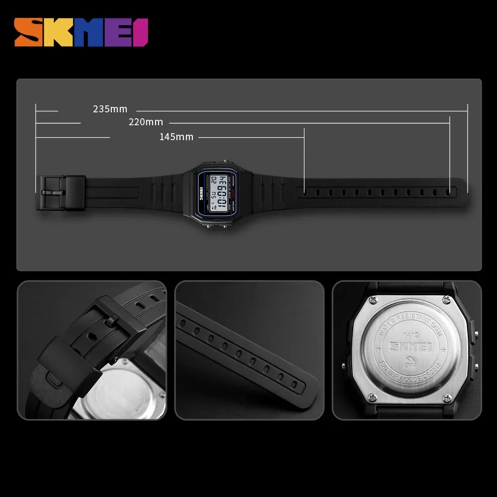 Digital Sports Watch – Waterproof Display for Women