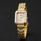 Rhinestone Rectangle Women Watches – Stainless Steel Luxury Quartz Jewelry Set