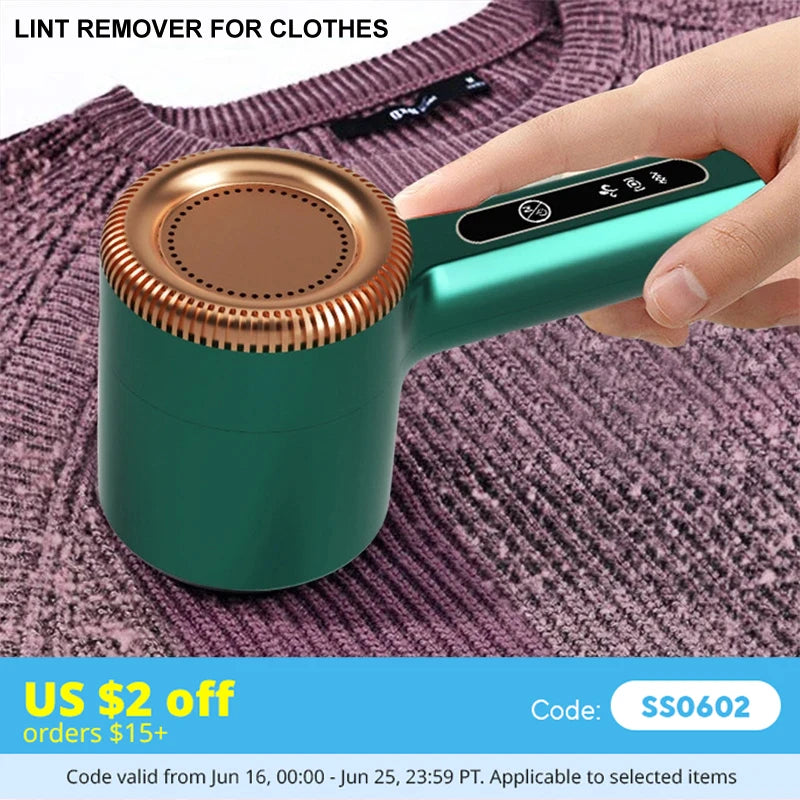 Electric Lint Remover – Rechargeable Fabric Shaver for Clothes and Sweaters