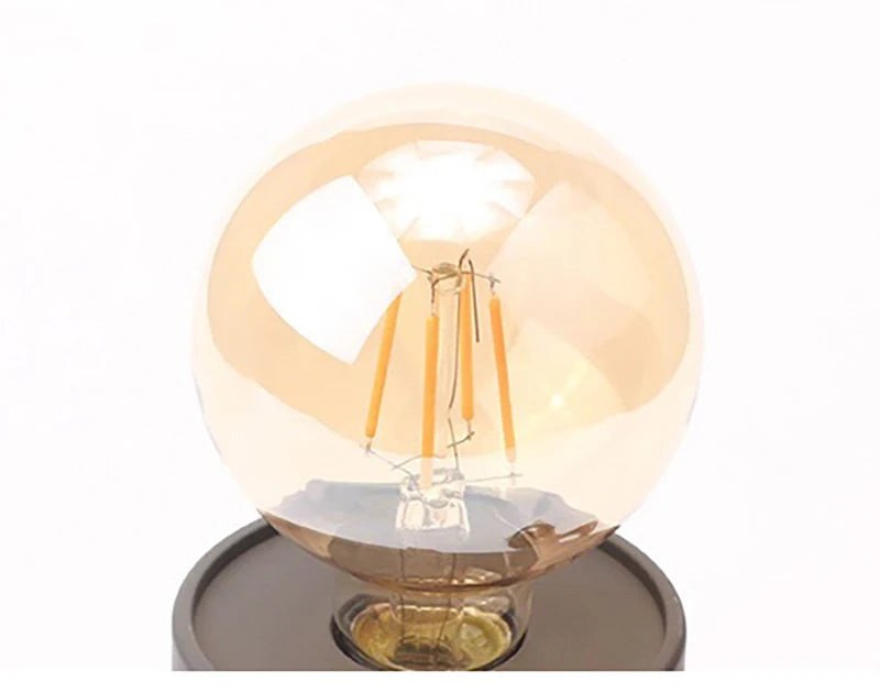 Retro LED Battery Powered Bulb Lamp – Portable Desktop Light for Bedroom Decor