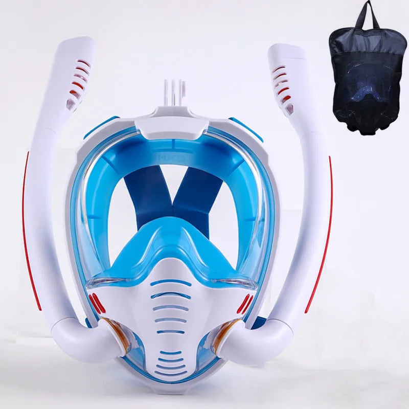 Full Face Snorkeling Mask – Silicone Anti-Fog Diving Gear for Underwater Swimming