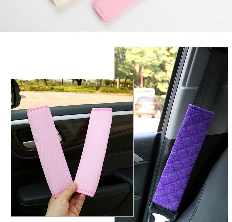 Plush Seat Belt Shoulder Covers – Soft Comfort Pads for Car Interior