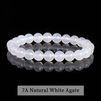 Natural Stone Bead Bracelet – Healing Crystal Gemstone Jewelry for Men and Women