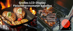 Wireless Meat Thermometer – 6-Probe Digital BBQ Tool for Smoker Grill Cooking