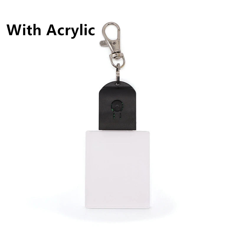 Acrylic LED Keychain – RGB Light Up Key Pendant for DIY Wedding Decor Gifts