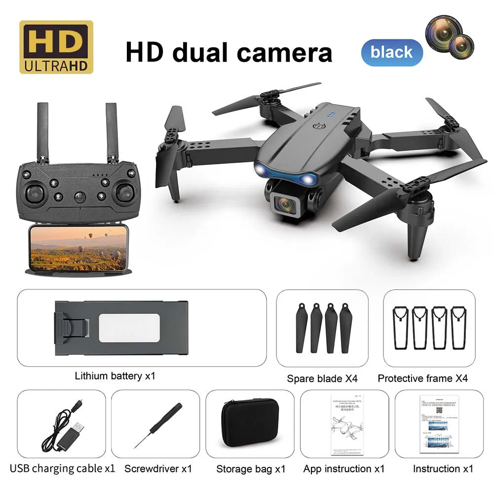Dual Camera Drone – Obstacle Avoidance Quadcopter for Beginners and Kids
