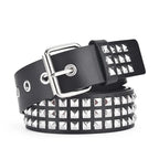 Punk Pyramid Rivet Belt – Metal Studded Hardware for Unisex Y2K Fashion