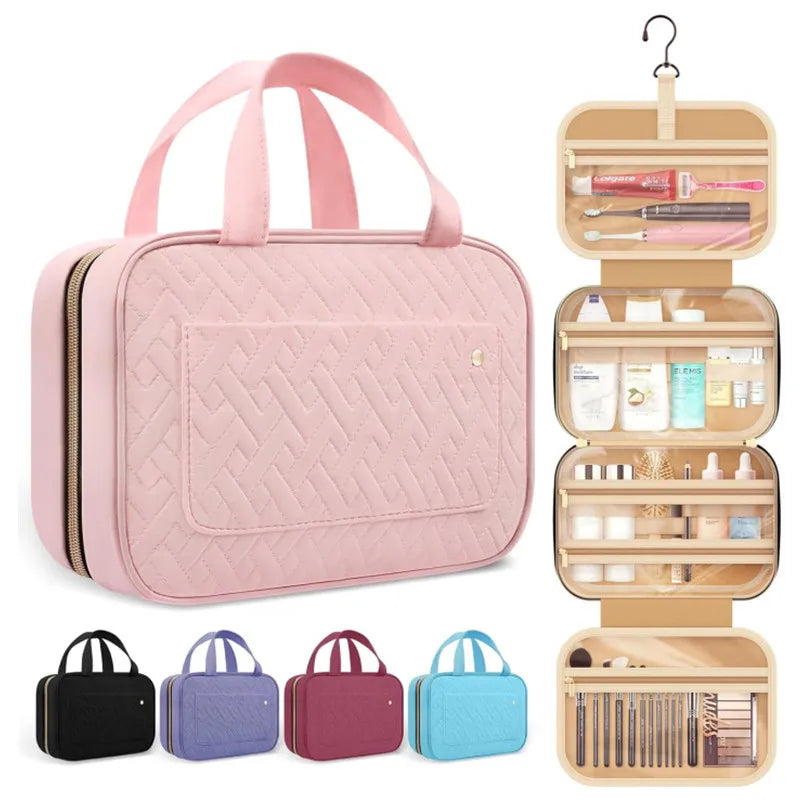 Foldable Toiletry Bag – Waterproof Travel Organizer for Cosmetic Storage