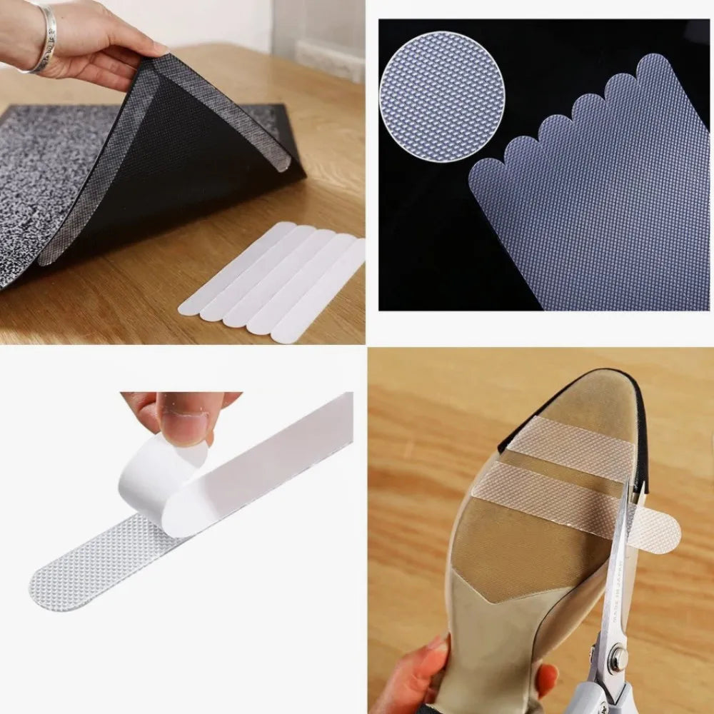 Transparent Anti-Slip Strips – Adhesive Safety Treads for Bathtubs and Stairs