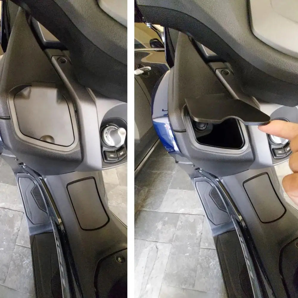 Motorcycle Side Storage Cover – Carbon Fiber ABS Pocket for NMAX Scooter